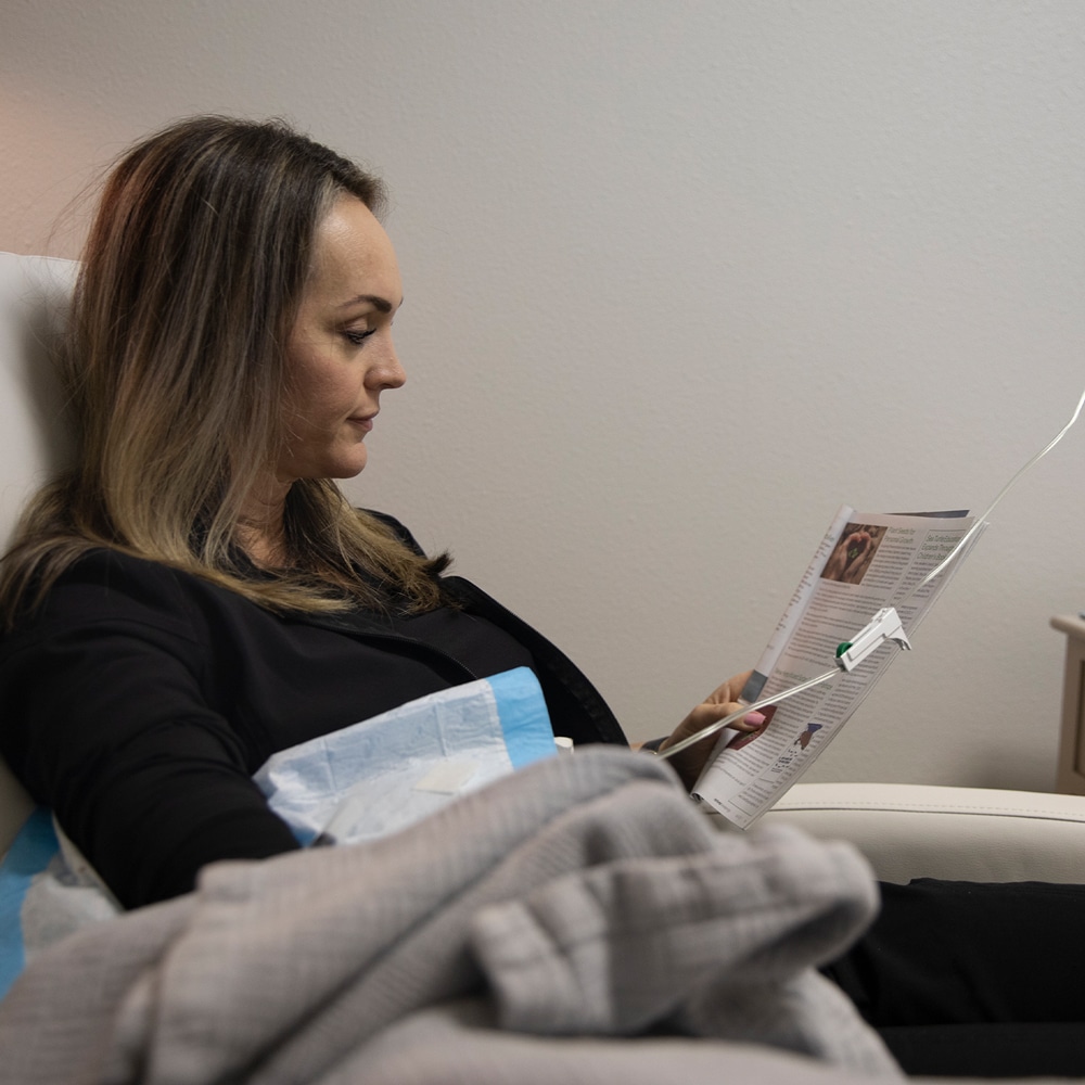 a woman reading a book